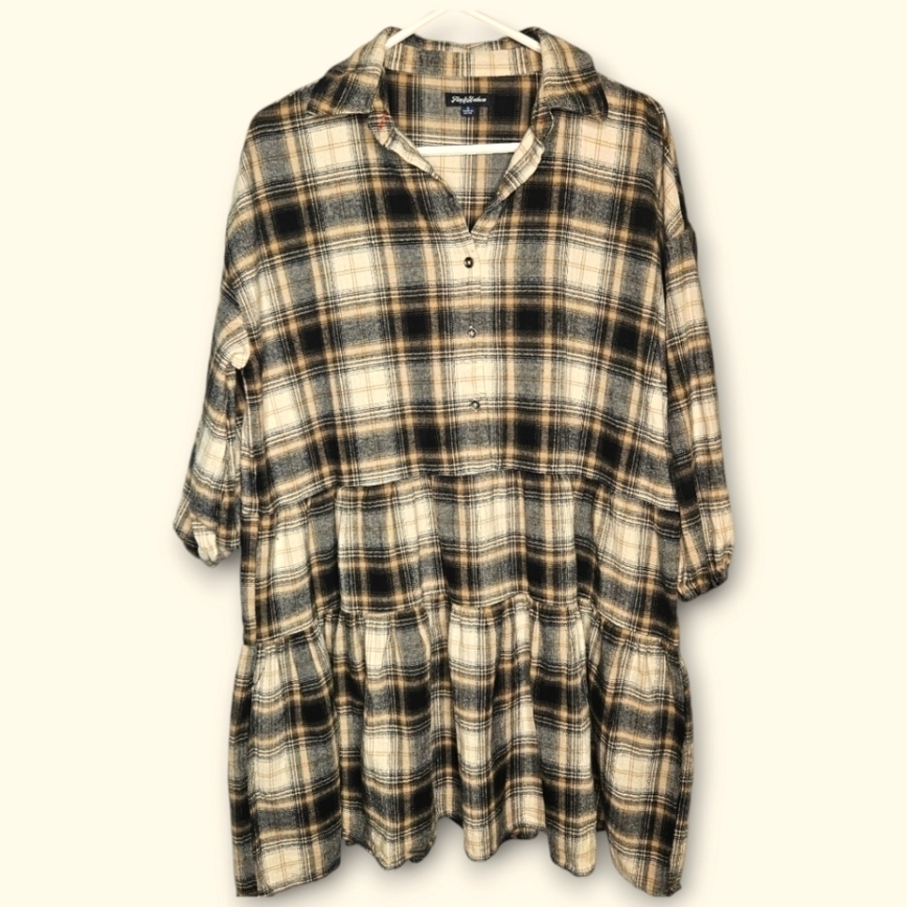 Flag & Anthem Plaid York Tiered Dress
